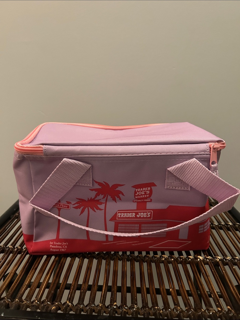 NWT Trader Joe's Mini Insulated Bag Purple - Picture 3 of 4